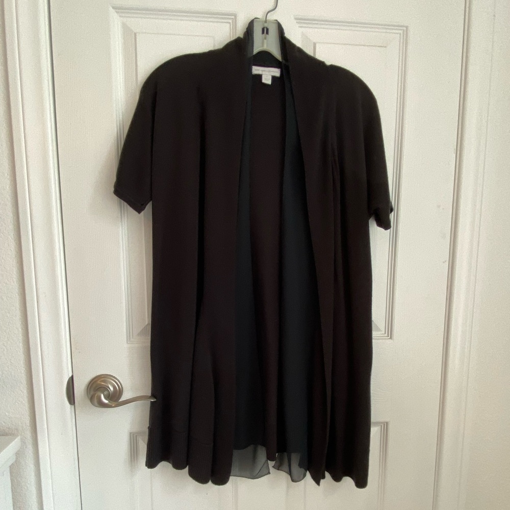New York and company elegant Black Open-Front Cardigan